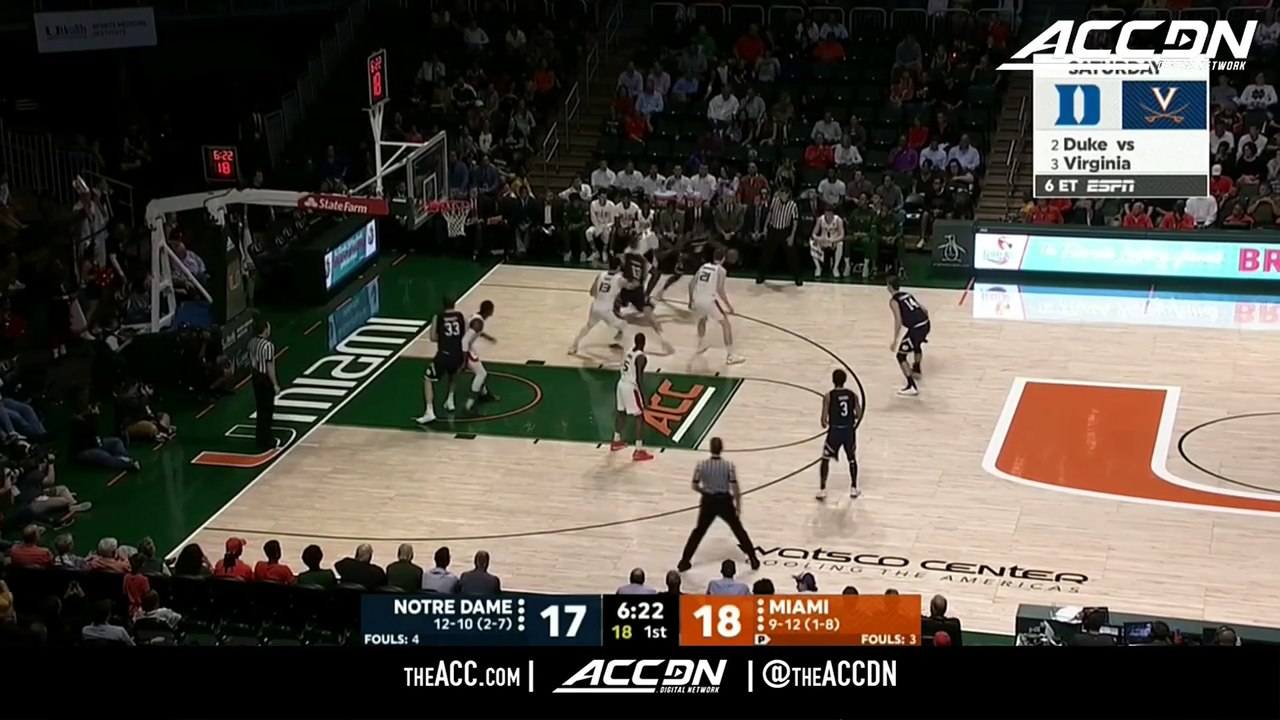 Notre Dame vs. Miami Basketball Highlights (2018-19)