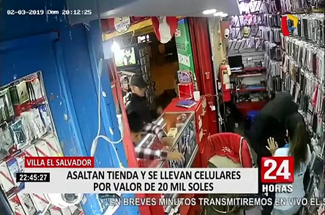 VES: asaltan tienda de celulares y se llevan 20 mil soles en mercadería