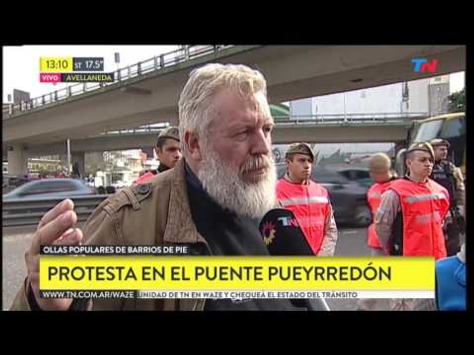 Protesta en puente Pueyrredón
