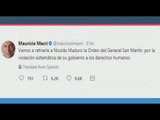 Macri le retiró a maduro la orden del general San Martín