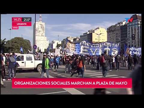 Organizaciones sociales marchan a Plaza de Mayo