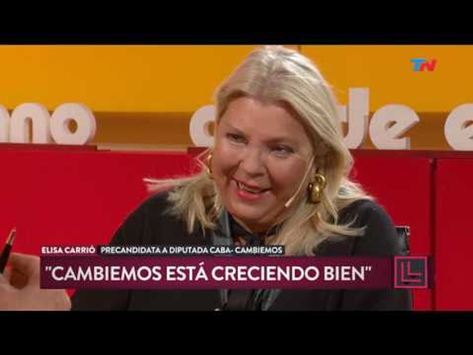 Elisa Carrió antes de las PASO: "Cambiemos esta creciendo bien"