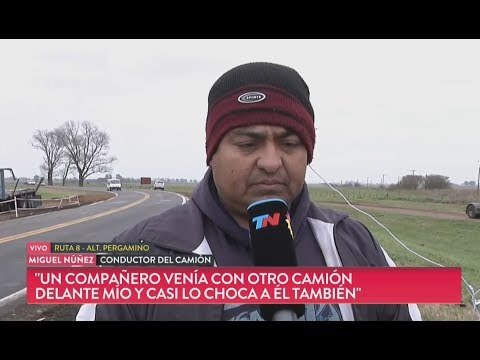 Accidente fatal en Ruta 8: Habló el chofér del camión