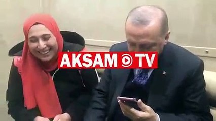 Başkan Erdoğan, yanına gelen genç kızı kırmadı