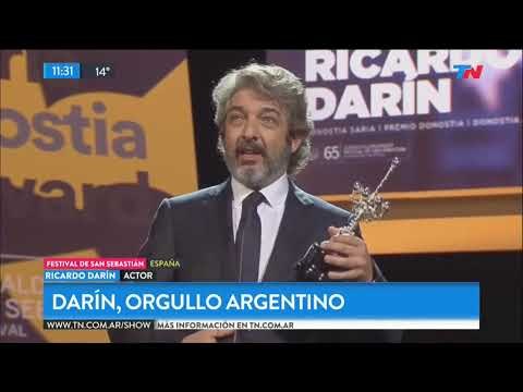 Ricardo Darín y su galardón en San Sebastián