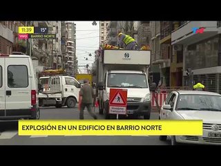 Explosión en un edificio en zona norte