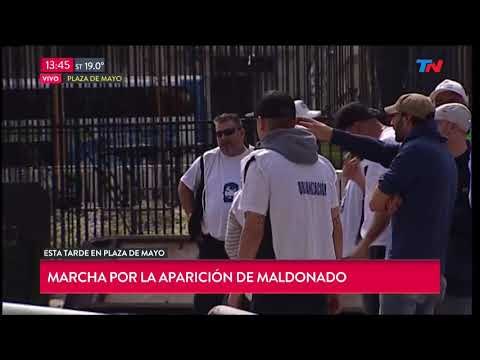 Preparativos de la marcha por Santiago Maldonado