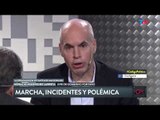 Larreta sobre los incidentes en la marcha por Maldonado