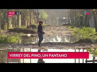 Pasó el agua y quedó el desastre en Virrey del Pino