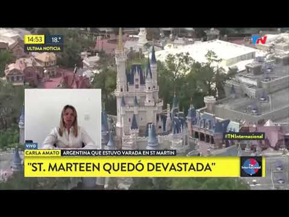 Una argentina que quedo varada en St. Marteen