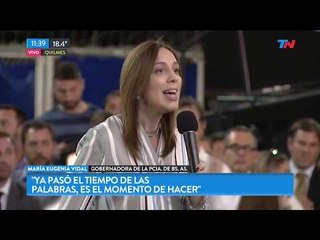 Vidal de campaña en Quilmes: Anunció suba de jubilaciones