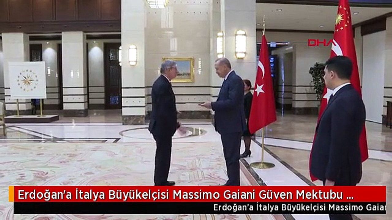 Erdoğan'a İtalya Büyükelçisi Massimo Gaiani Güven Mektubu Takdim Etti
