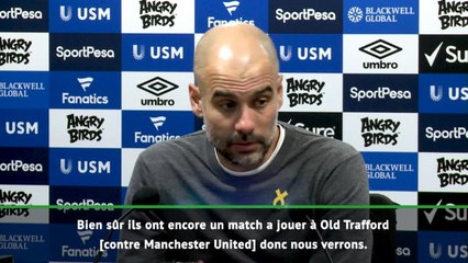 27e j. - Guardiola : "Je ne pense pas qu'une équipe puisse gagner 12 matches d'affilée"