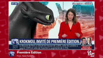 Interview en direct avec le dragon Krokmou, invité sur BFM TV