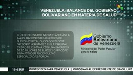 Venezuela invirtió 90 mil millones de euros en salud en 13 años