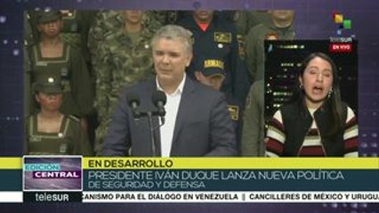 Presidente de Colombia presenta Plan de Seguridad y Defensa