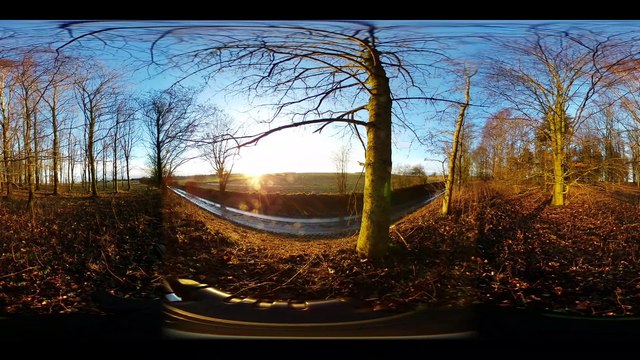 Timelapse d'un coucher de soleil en 360 degrés