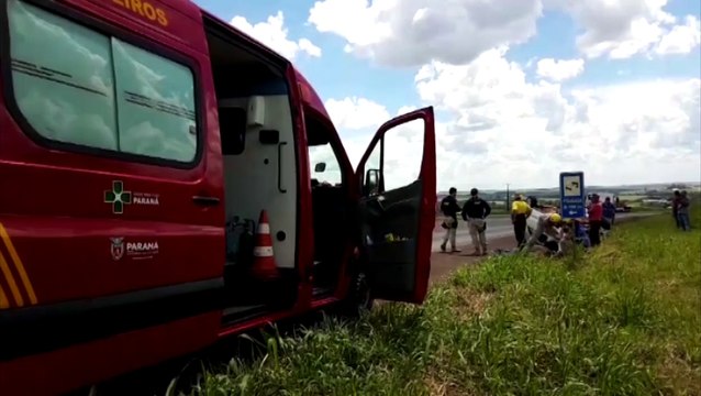 Capotamento mobiliza o Corpo de Bombeiros na BR-467