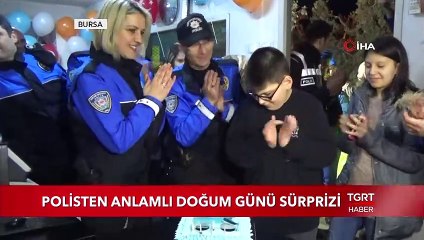 Polisten Anlamlı Doğum Günü Sürprizi
