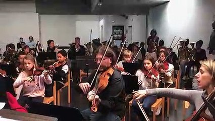 Première répétition pour les deux orchestres à Sablé-sur-Sarthe