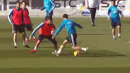 Entrenamiento del Real Madrid de cara al derbi del Wanda