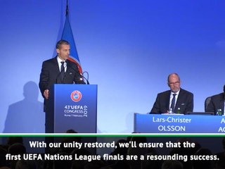 Ceferin hopes football will help send a message to Europe