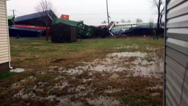Tornado Causes Train Derailment