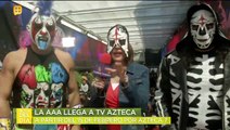 ¡La AAA llega a TV Azteca! Mónica Castañeda sacó su lado más rudo para platicar con los luchadores.