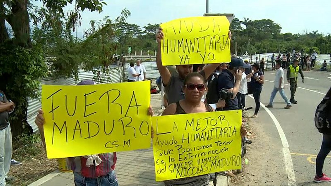 Venezuela: gli aiuti arrivati al confine con la Colombia