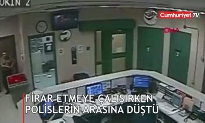 Silahlarını çekmiş kendisini bekleyen polisler ortasına düştü