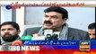 Railways Minister Sheikh Rasheed addresses media in Islamabad