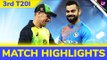 India vs Australia 3rd T20I 2018 Match Stats Highlights:Virat & Krunal Heroics Help IND Level Series