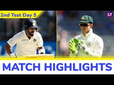 IND vs AUS 2nd Test 2018 Day 5 Stats Highlights: Hosts Win by 146 Runs, Level Series 1-1