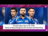 Mumbai Indians Team in IPL 2019: Names of Players Bought by MI in Auctions and Their Prices