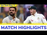 IND vs AUS 1st Test 2018 Day 1 Stats Highlights: Cheteshwar Pujara Century Helps India Fightback