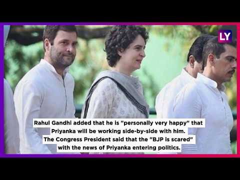 Priyanka Gandhi Vadra Enters Active Politics: Congress Calls it 'Game-Changer', BJP Cries 'Nepotism'