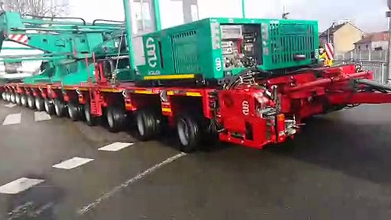 Le plus grand convoi exceptionnel de France a quitté General Electric Belfort