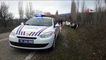 Kontrolden çıkan otomobil takla attı: 1 yaralı