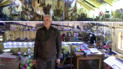 2 bin 500 tarihi parçanın bulunduğu hobi evi görenleri hayran bırakıyor