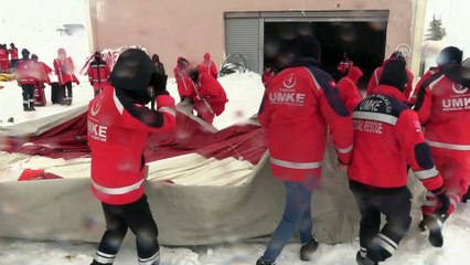 Yoğun tipi altında kurtarma tatbikatı - KAHRAMANMARAŞ