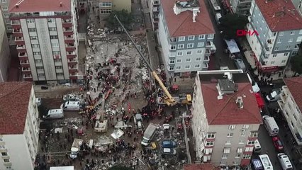 İstanbul- Enkazdan Kurtarılma Anında Havadan Çekilen Görüntüler