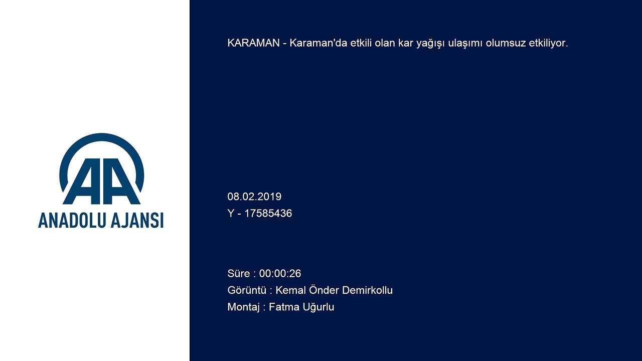 Karaman'da kar yağışı