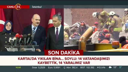 Kartal'da çöken bina