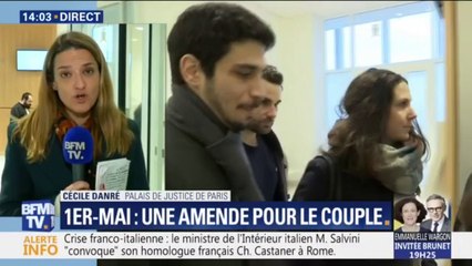 Le couple de manifestants interpellé par Alexandre Benalla le 1er mai a été condamné à 500 euros d'amende chacun
