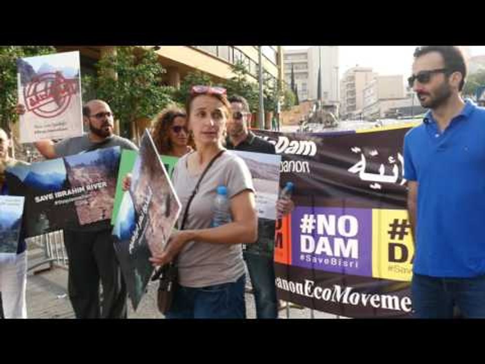 Manifestation contre le barrage de Janné à Beyrouth