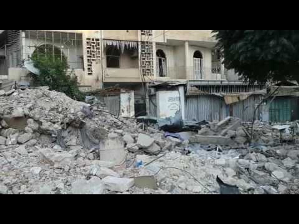 Les destructions, dans un quartier rebelle d'Alep-Est