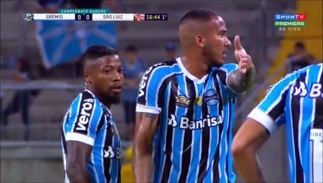 gremio 3x0 sao luiz 1 tempo