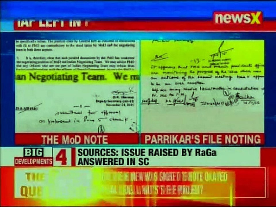 Rafale Note War: NewsX accesses Manohar Parrika...