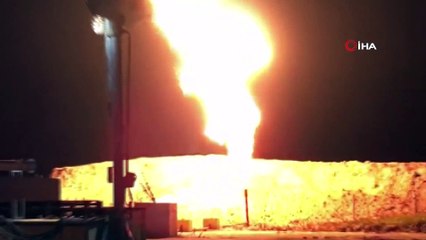 Doğalgazın çıkma anı böyle görüntülendi