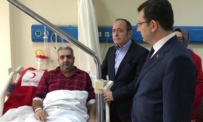 Ekrem İmamoğlu Kartal'da yaralıları ziyaret etti